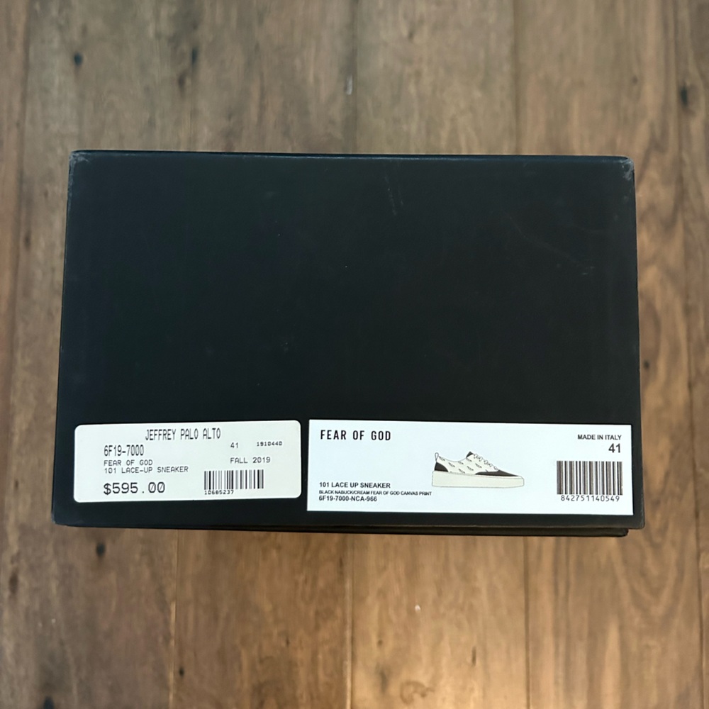 Fear of God Black Shoes size 41/8.5US